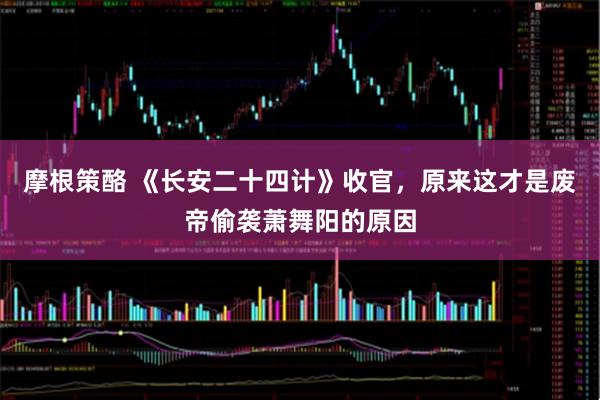 摩根策酪 《长安二十四计》收官，原来这才是废帝偷袭萧舞阳的原因